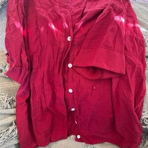 Red Button-Up Shirt